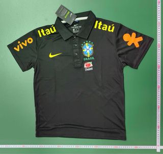 Camiseta Polo Nike Brasil Negra