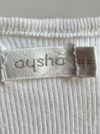 Camiseta T.M blanca tirantes de Oysho