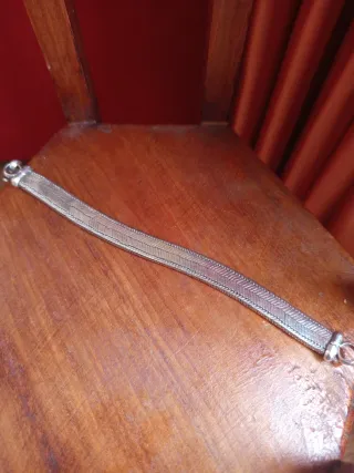 Pulsera Plata Gruesa Lisa