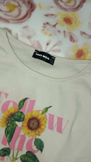 Tally Weijl Top L Beige Follow the Sun