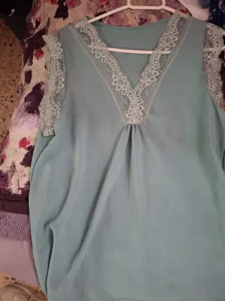 Blusa Camisa Talla 52 Encaje