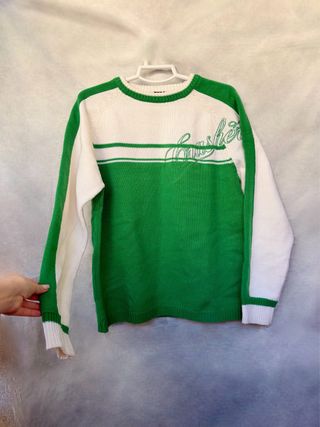 Jersey verde y blanco talla M invierno