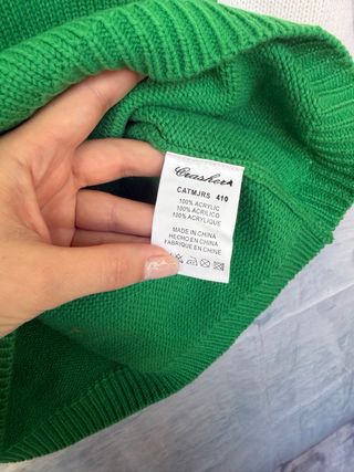 Jersey verde y blanco talla M invierno