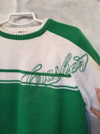 Jersey verde y blanco talla M invierno