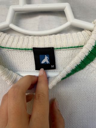Jersey verde y blanco talla M invierno