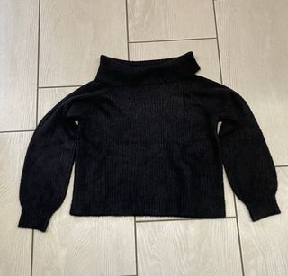 Page One Pullover Corto Collo Alto Nero