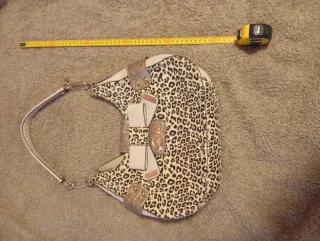 Bolso leopardo dorado Y2K estilo hobo con lazo