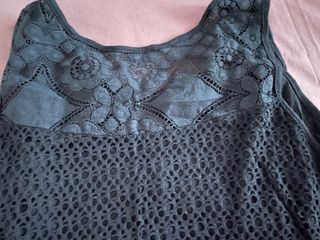 Top encaje negro fiesta talla M