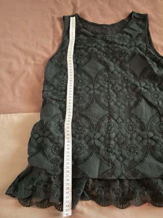 Top encaje negro fiesta talla M