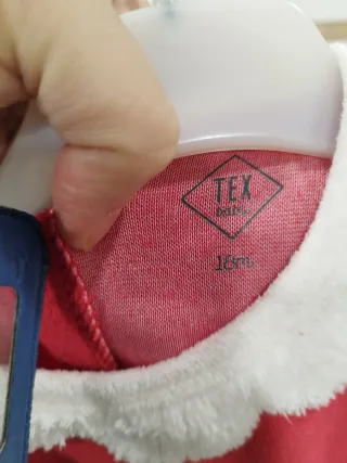 Traje Papá Noel Bebé Talla 18 Meses.