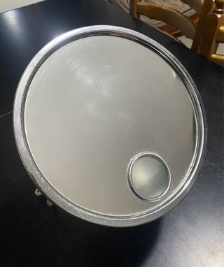 Specchio vintage rotondo con luce