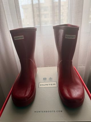 Botas de agua Hunter niña rojas talla 34