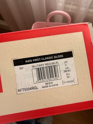 Botas de agua Hunter niña rojas talla 34