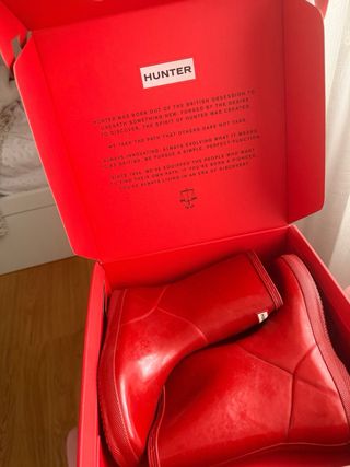 Botas de agua Hunter niña rojas talla 34