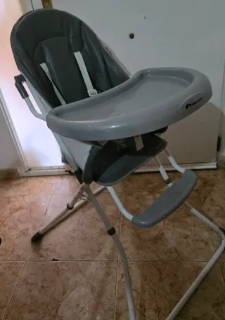 Trona Bebe Plegable Gris