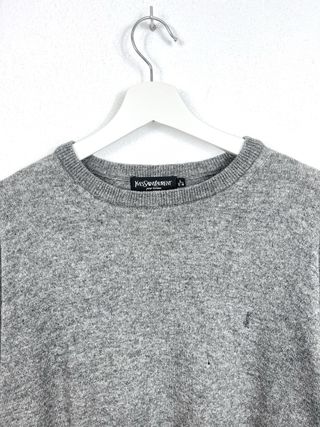 Jersey Yves Saint Laurent Lana Fino Clásico Gris