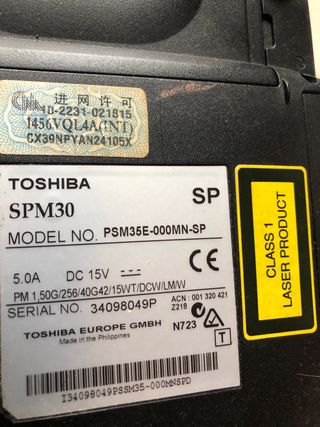 Ordenador Portátil Toshiba