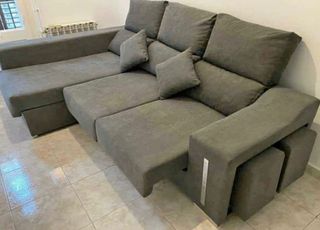 Sofá Chaise Longue con arcon y  2 Puffs NUEVO!!!!