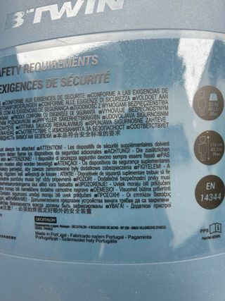 Silla bici bebé Decathlon