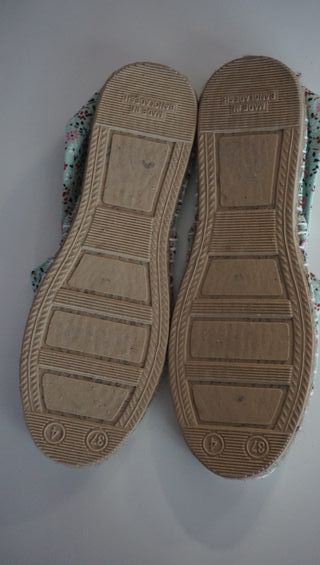 Alpargatas Esparto Talla 37 Flores