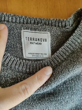 Maglione Terranova bimba grigio 12/13 anni