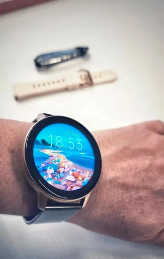 Smartwatch Asakei Nero e Oro Rosé