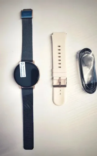 Smartwatch Asakei Nero e Oro Rosé