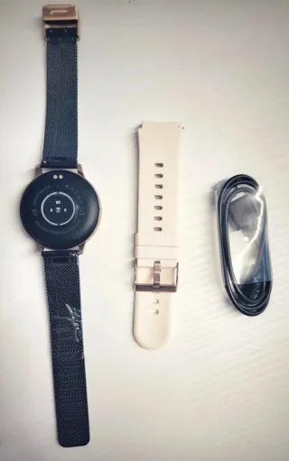 Smartwatch Asakei Nero e Oro Rosé