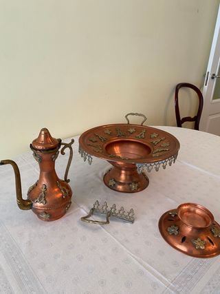 Tetera árabe antigua cobre/bronce