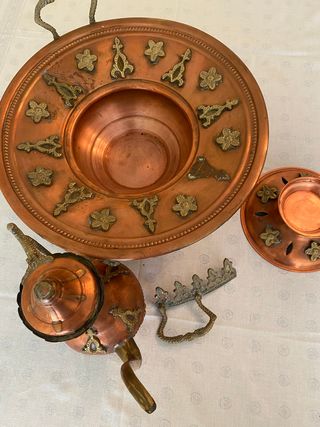 Tetera árabe antigua cobre/bronce