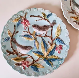 Coppia piatti barbotine francese