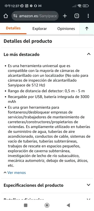 Detector Sanyipace 512Hz Localizador