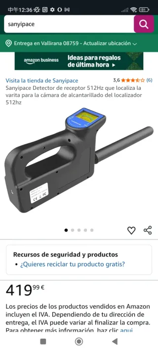 Detector Sanyipace 512Hz Localizador