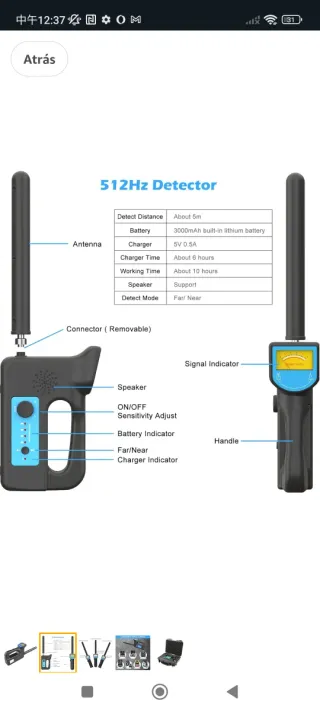 Detector Sanyipace 512Hz Localizador