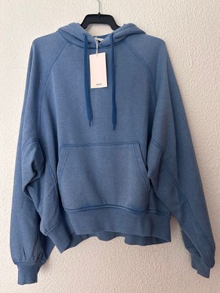 sudadera azul mujer