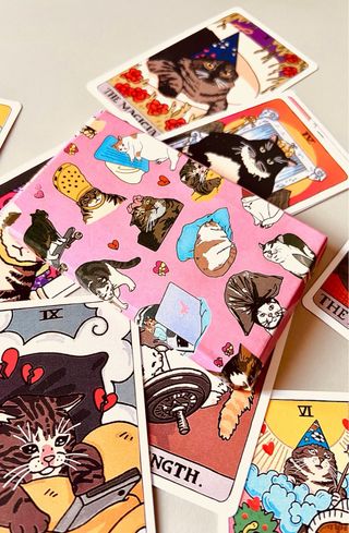 Carta Tarot Gato Meme Lol Destiny Oracle Christmas