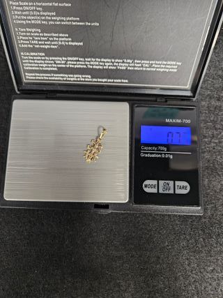 Colgante de Oro 18K, Cruz Caravaca, 0,77gr, 2cm