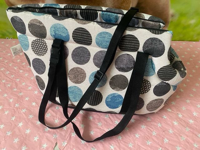 Bolso para perro con estampado de círculos