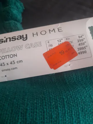 3 Fundas Cojín Sinsay Home Algodón Verde