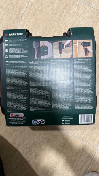 Parkside 12V Atornilladora Taladradora Recargable