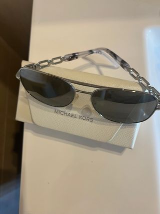 Gafas de sol Michael Kors Aviador Plata Negro