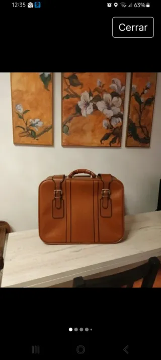 Maleta vintage piel marrón