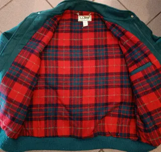 Bomber L.L.Bean USA Taglia XL Verde Rosso