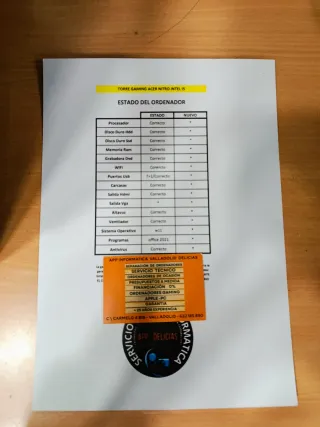 Acer Nitro Ordenador Gaming i5 9400F 8GB RAM SSD 5