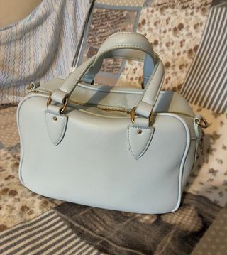 Borsa bauletto azzurra