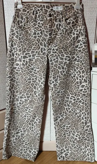 Pantalón leopardo wide leg Lefties nuevo