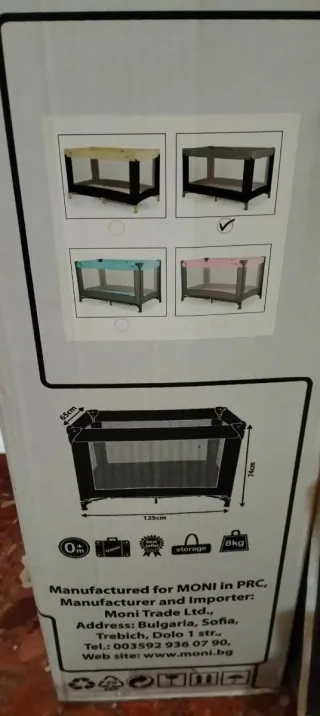 Cuna de viaje para bebé,colchón,almohada y sabanas