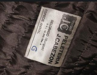 Chaqueta de piel marrón para hombre Talla G