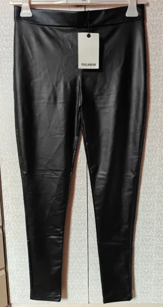 Leggins efecto piel negro Pull&Bear nuevos