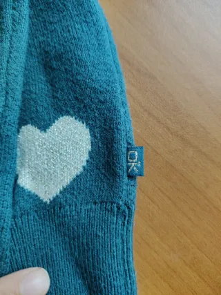 Maglione Okaidi ragazza 12 anni cuori